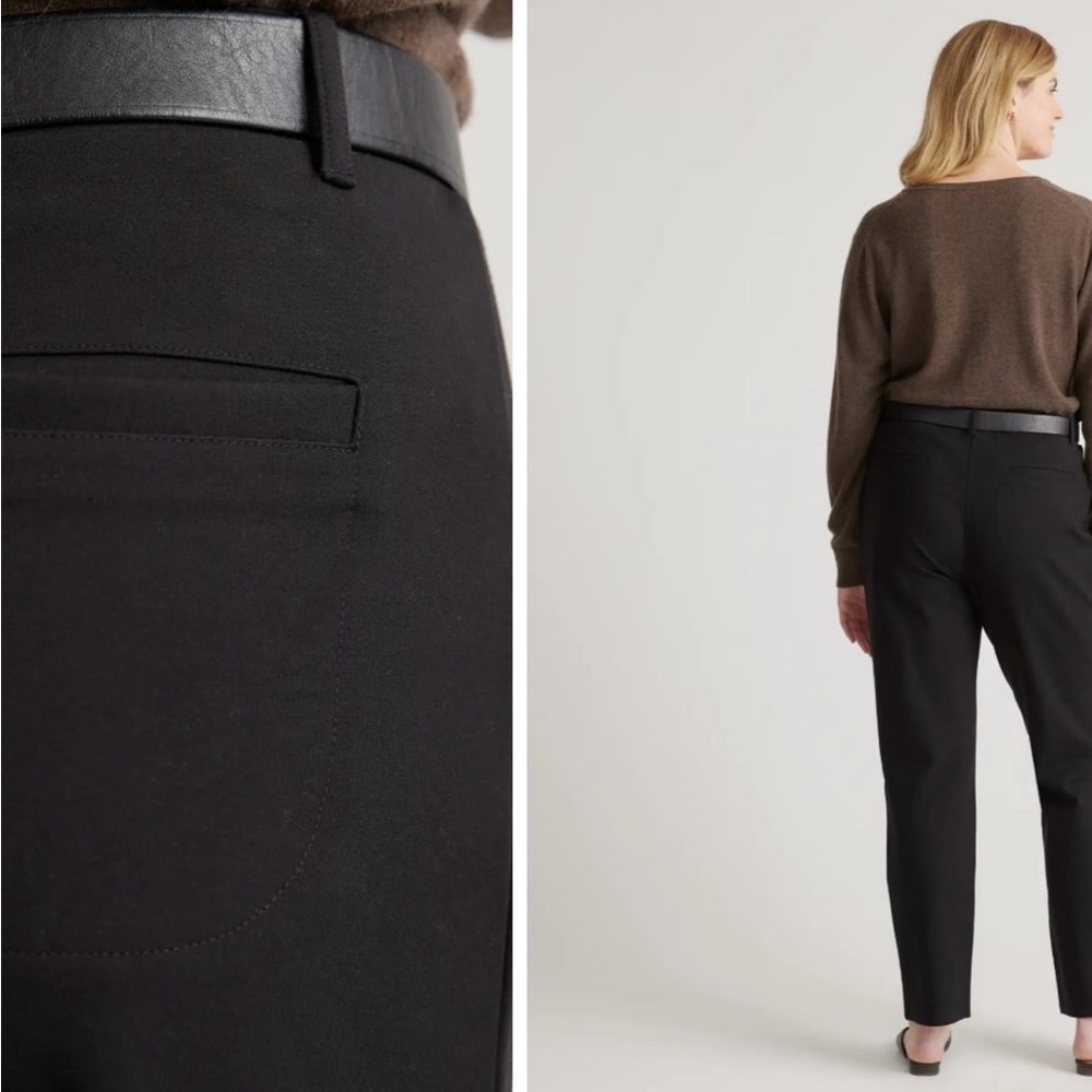 NWT Quince Ultra-Stretch Ponte Straight Leg 4-Pocket Pants black size small